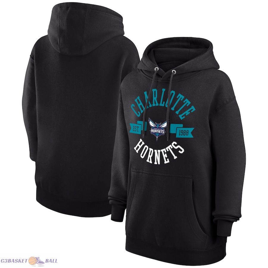 Women's Charlotte Hornets G-III 4Her by Carl Banks Black City Pullover Hoodie