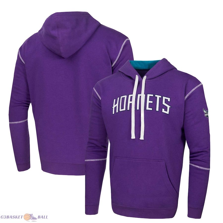 Unisex Stadium Essentials Charlotte Hornets Purple Monument Pullover Hoodie