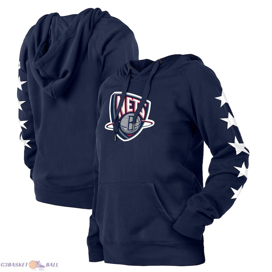 Women's Brooklyn Nets New Era Navy 2021/22 City Edition Pullover Hoodie