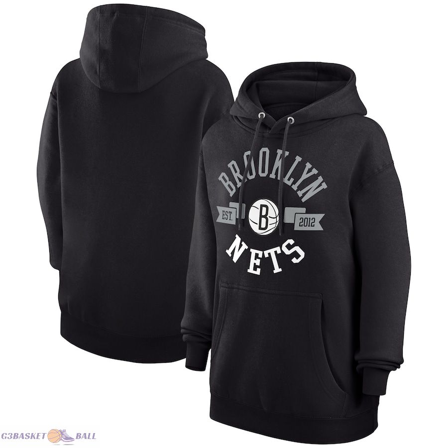 Women's Brooklyn Nets G-III 4Her by Carl Banks Black City Pullover Hoodie