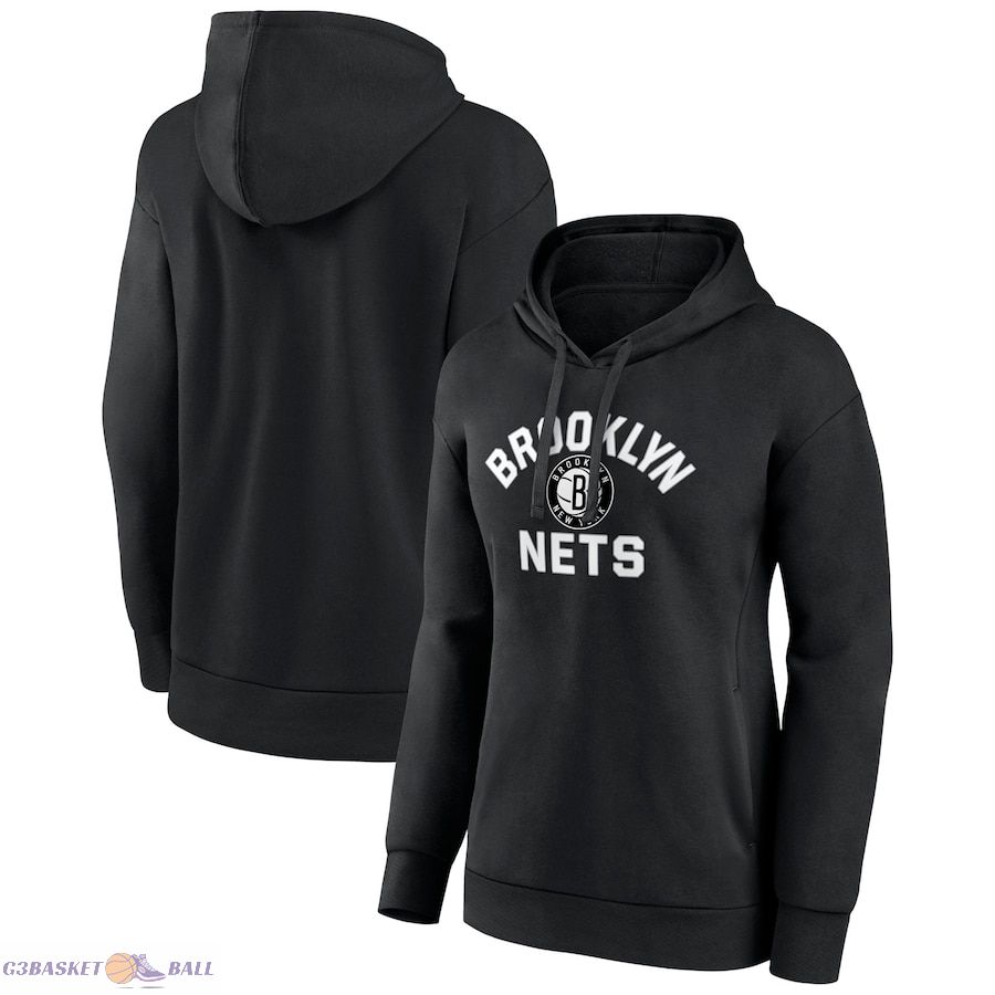 Women's Brooklyn Nets Black Overtime Pullover Hoodie