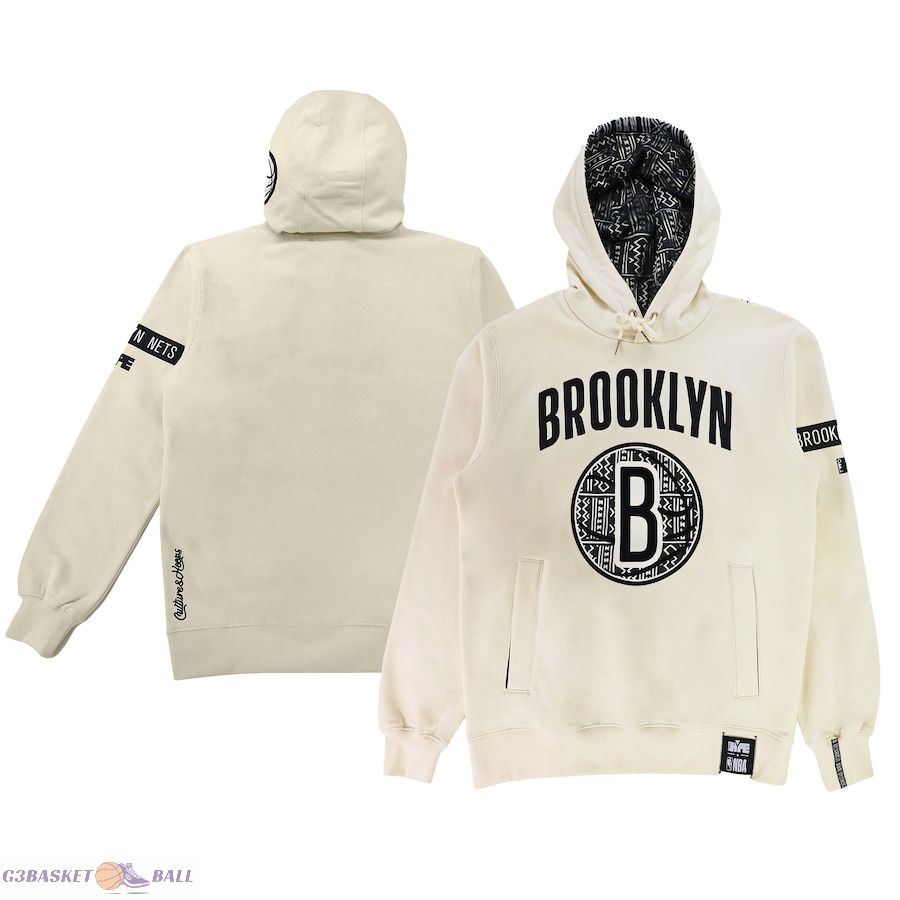 Unisex Brooklyn Nets NBA x Two Hype Cream Culture & Hoops Heavyweight Pullover Hoodie