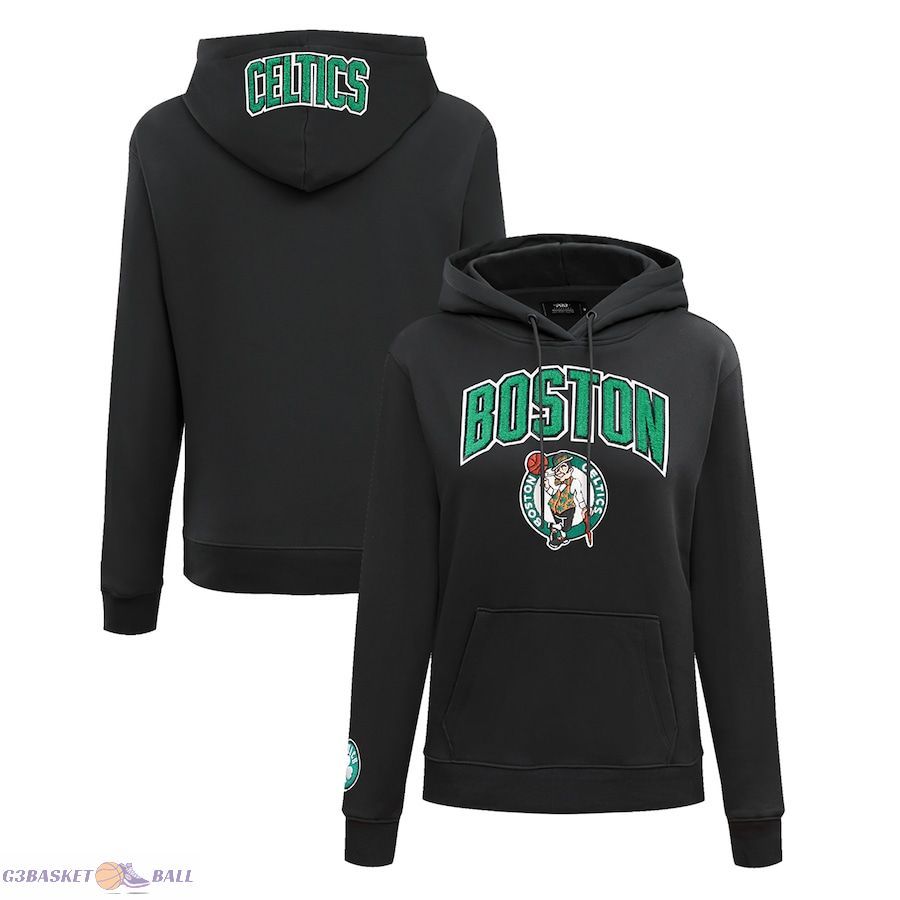 Women's Boston Celtics Pro Standard Black Classic FLC Pullover Hoodie