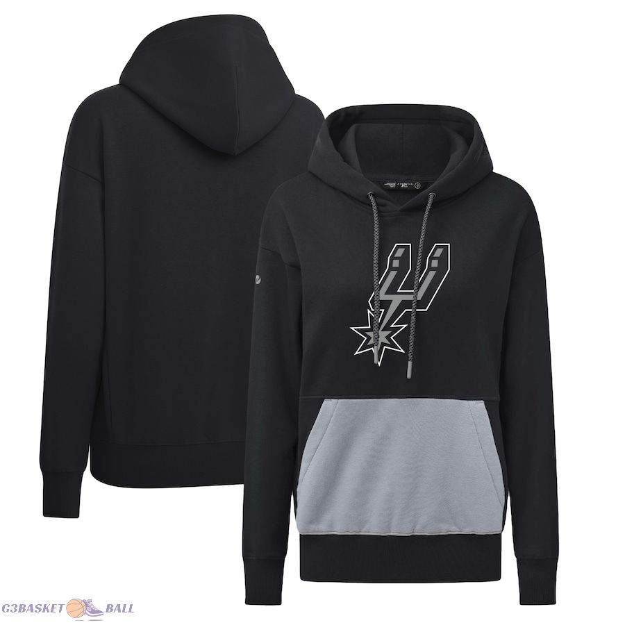 Women's San Antonio Spurs Levelwear Black Bonfire Pullover Hoodie