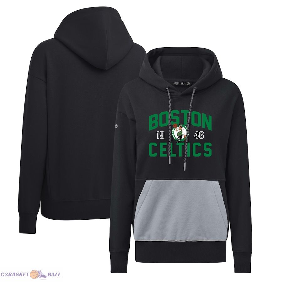 Women's Boston Celtics Levelwear Black Bonfire Pullover Hoodie