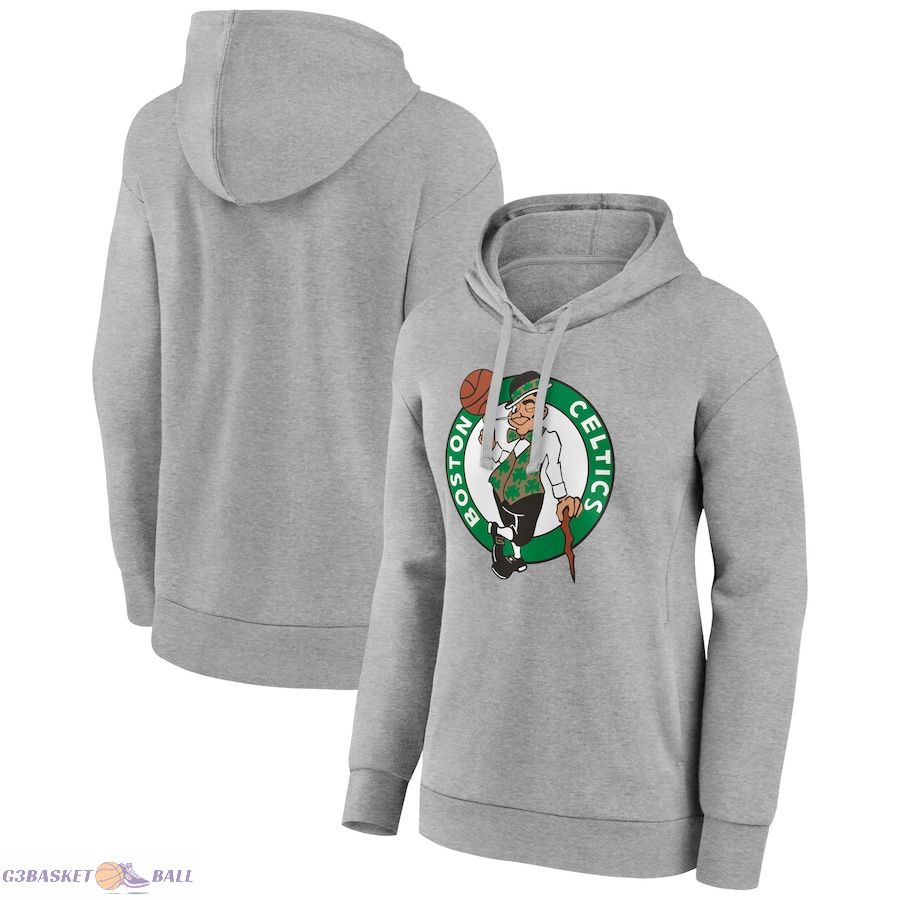 Women's Boston Celtics Gray Primary Logo Pullover Hoodie