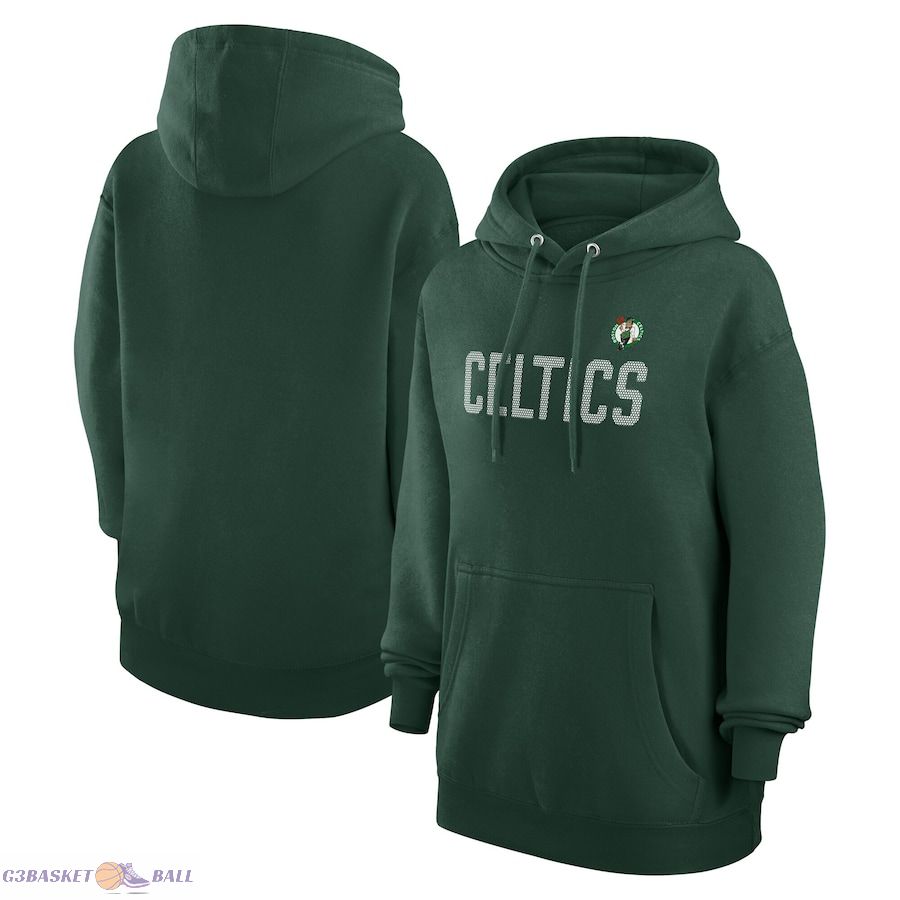 Women's Boston Celtics G-III 4Her by Carl Banks Kelly Green Dot Print Pullover Hoodie