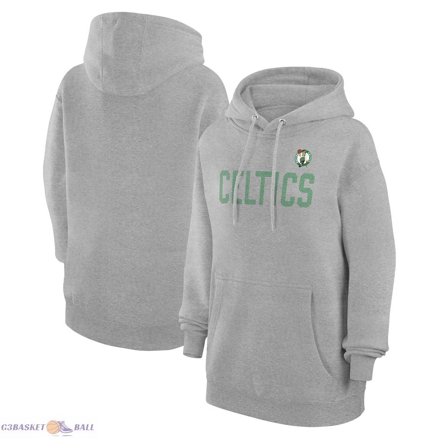 Women's Boston Celtics G-III 4Her by Carl Banks Heather Gray Dot Print Pullover Hoodie