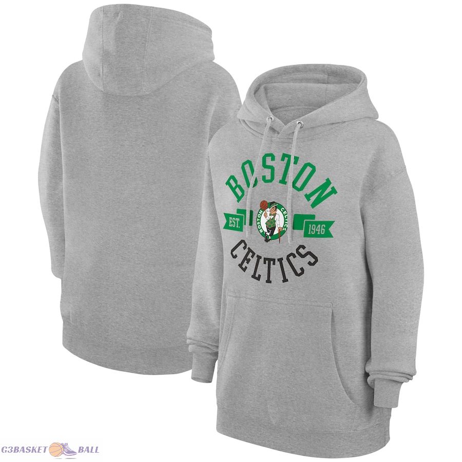 Women's Boston Celtics G-III 4Her by Carl Banks Heather Gray City Pullover Hoodie