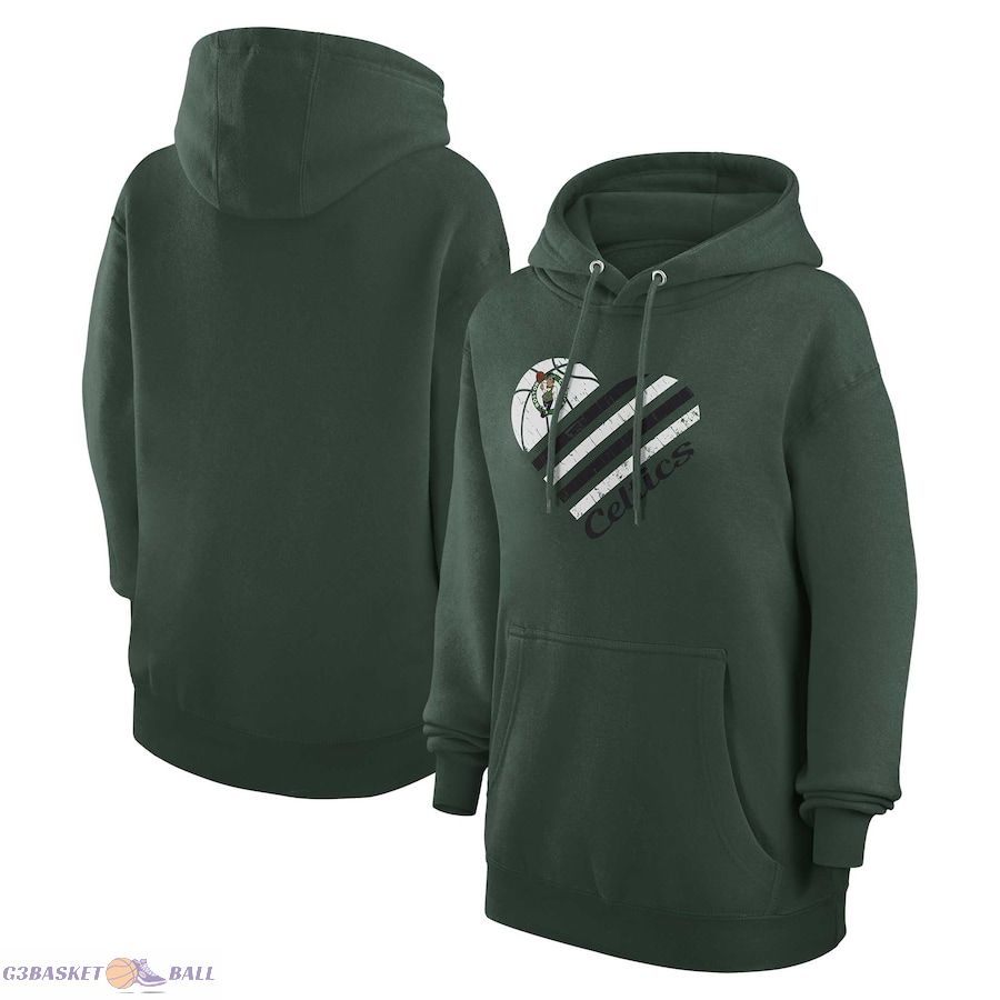 Women's Boston Celtics G-III 4Her by Carl Banks Green Heart Pullover Hoodie