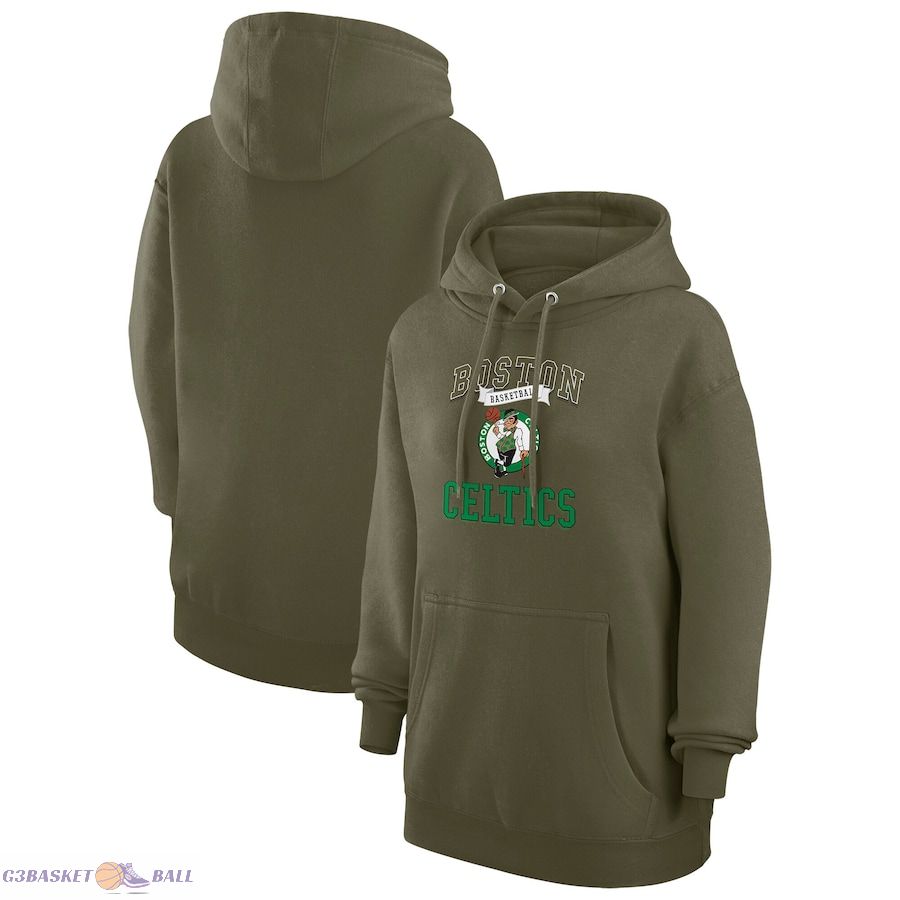 Women's Boston Celtics G-III 4Her by Carl Banks Green Graphic Fleece Pullover Hoodie