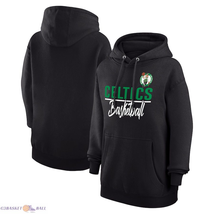 Women's Boston Celtics G-III 4Her by Carl Banks Black Graphics Fleece Pullover Hoodie