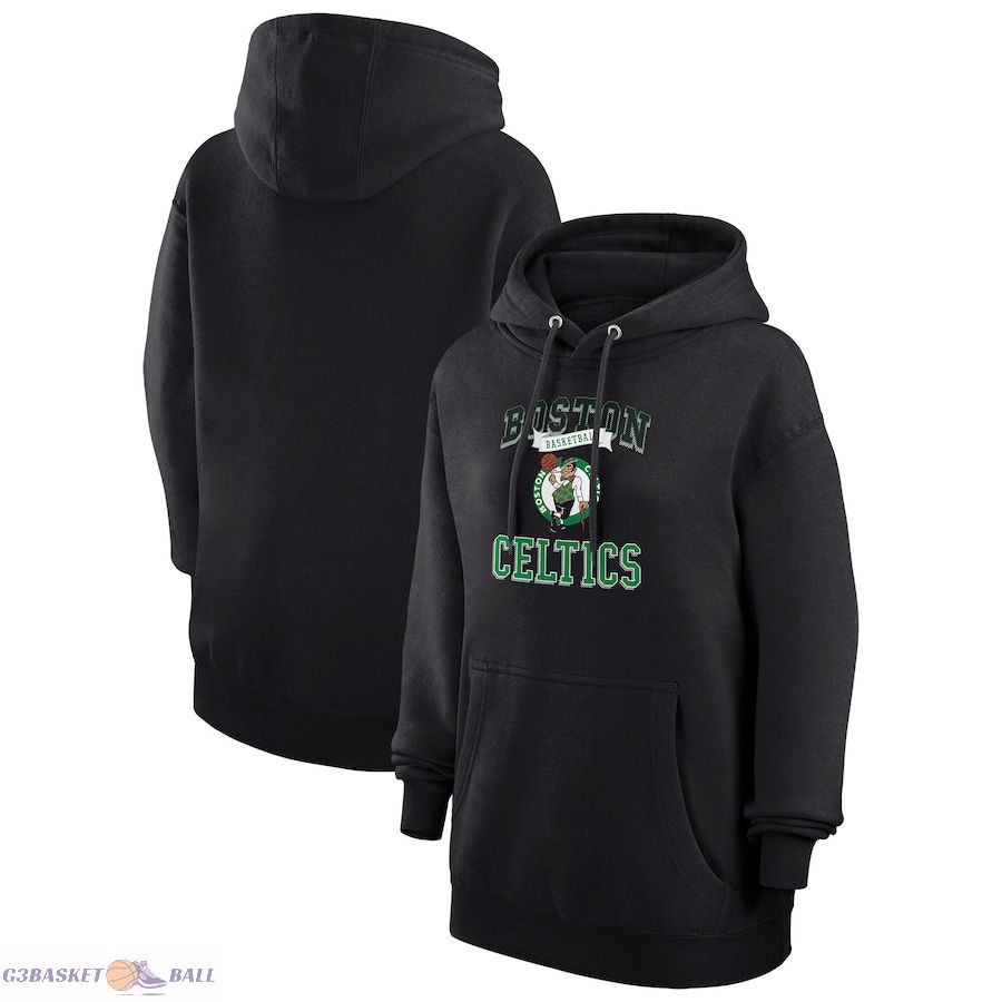 Women's Boston Celtics G-III 4Her by Carl Banks Black Graphic Fleece Pullover Hoodie