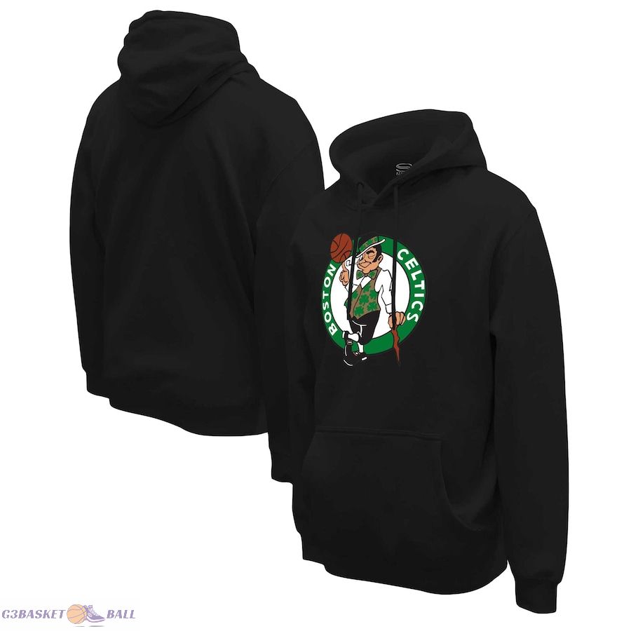 Unisex Boston Celtics Stadium Essentials Black Primary Logo Pullover Hoodie