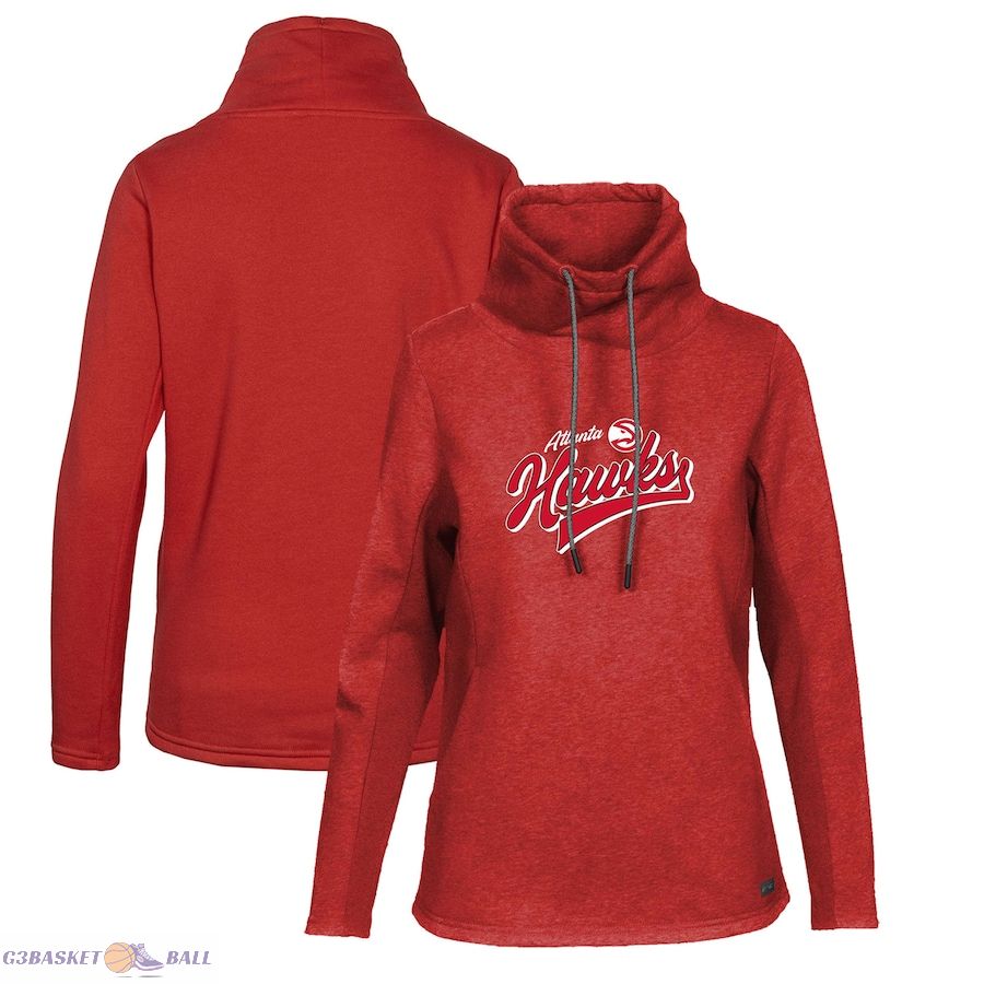 Women's Atlanta Hawks Levelwear Red Loop Retro Pullover Hoodie