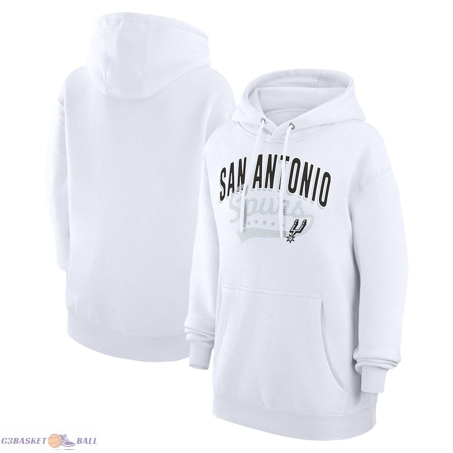 Women's San Antonio Spurs G-III 4Her by Carl Banks White Filigree Logo Pullover Hoodie