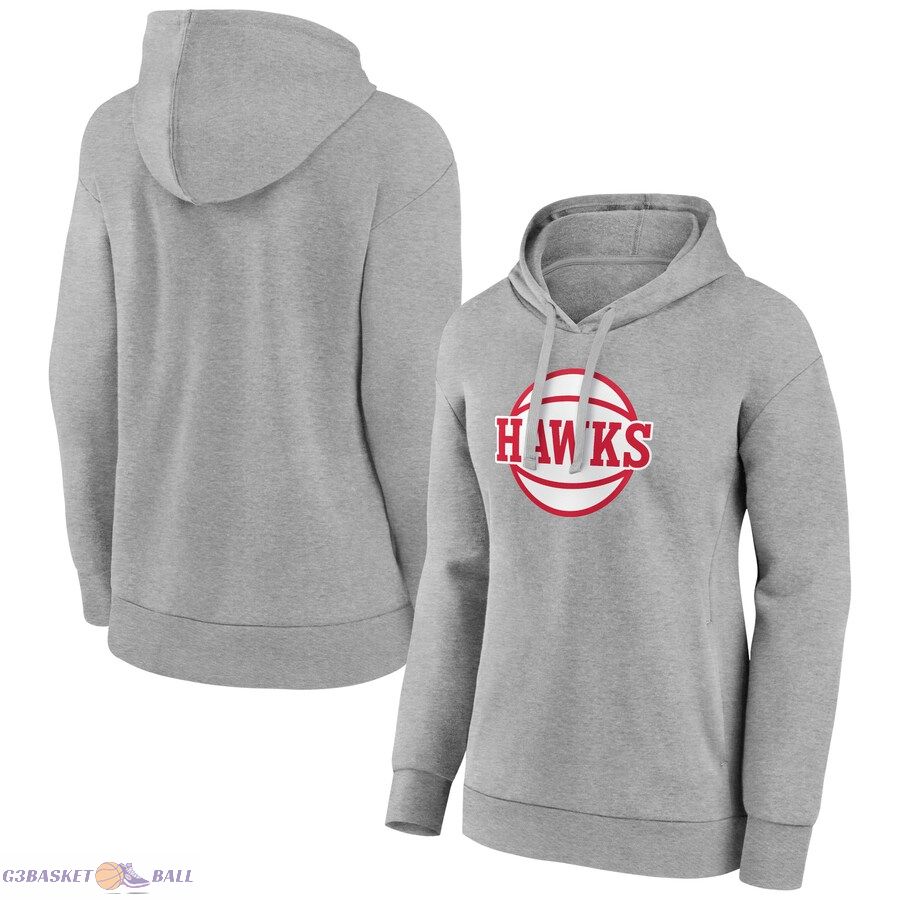 Women's Atlanta Hawks Gray Alternate Logo Pullover Hoodie