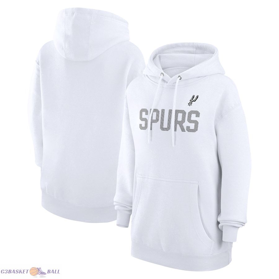 Women's San Antonio Spurs G-III 4Her by Carl Banks White Dot Print Pullover Hoodie