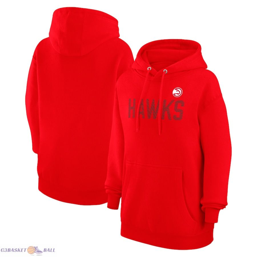 Women's Atlanta Hawks G-III 4Her by Carl Banks Red Dot Print Pullover Hoodie