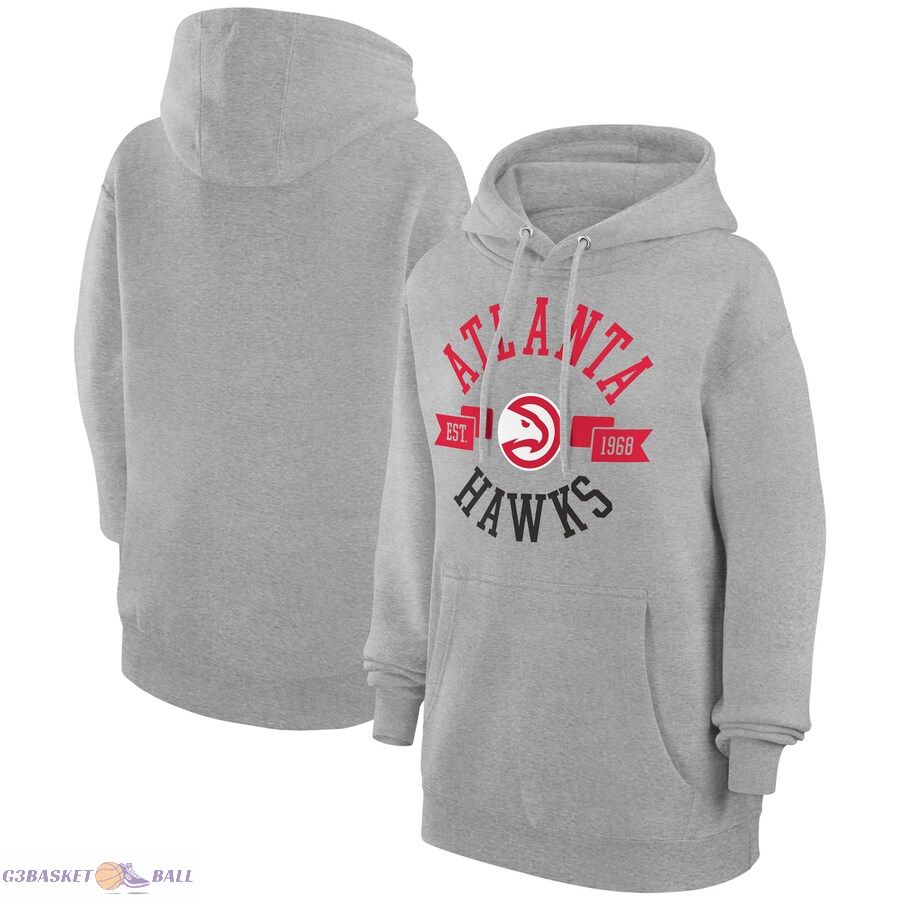 Women's Atlanta Hawks G-III 4Her by Carl Banks Heather Gray City Pullover Hoodie