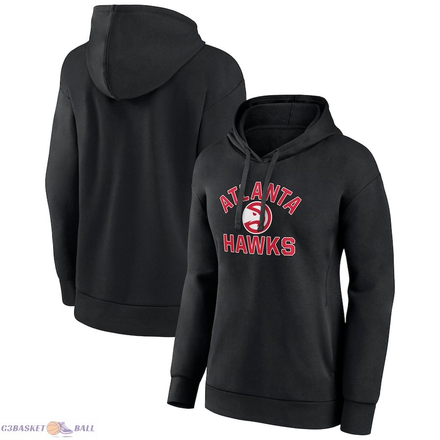 Women's Atlanta Hawks Black Overtime Pullover Hoodie