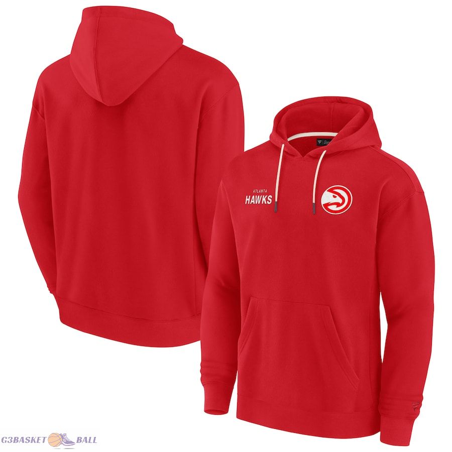 Unisex Atlanta Hawks Fanatics Red Elements Super Soft Fleece Pullover Hoodie