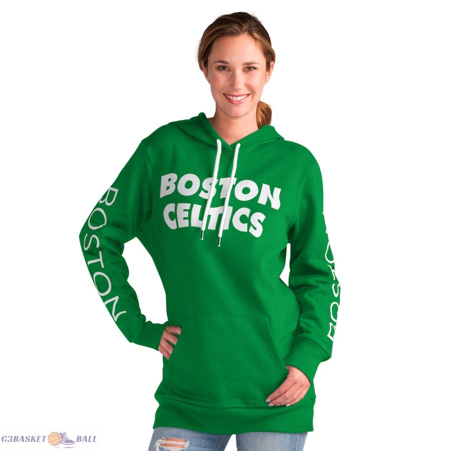 Women's Boston Celtics G-III 4Her by Carl Banks Kelly Green Base Coach Pullover Hoodie