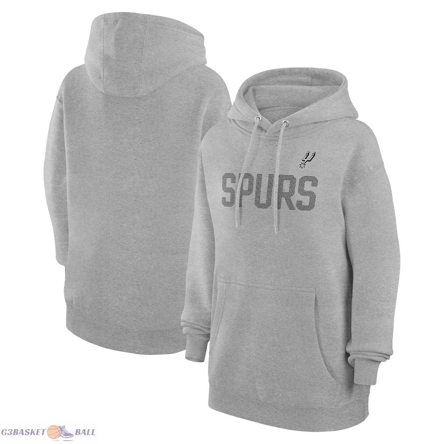 Women's San Antonio Spurs G-III 4Her by Carl Banks Heather Gray Dot Print Pullover Hoodie