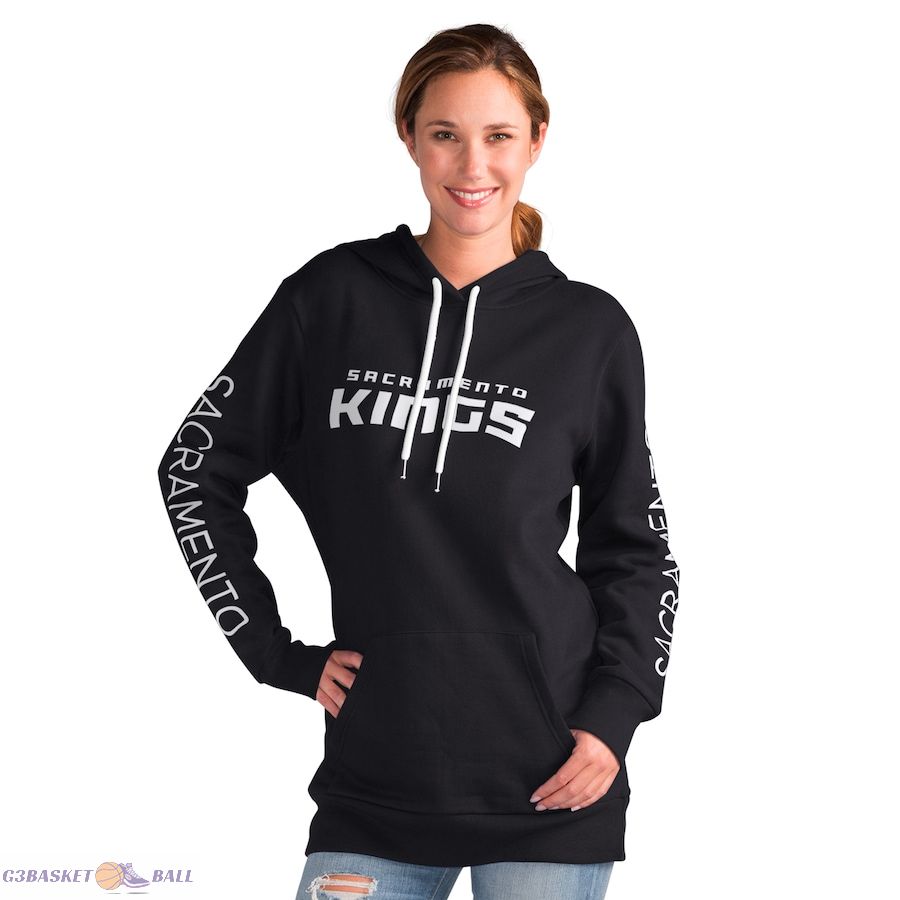 Women's Sacramento Kings G-III 4Her by Carl Banks Black Base Coach Pullover Hoodie