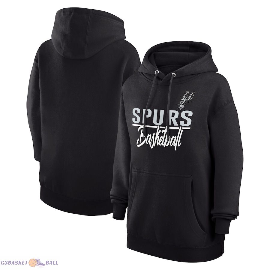 Women's San Antonio Spurs G-III 4Her by Carl Banks Black Graphics Fleece Pullover Hoodie