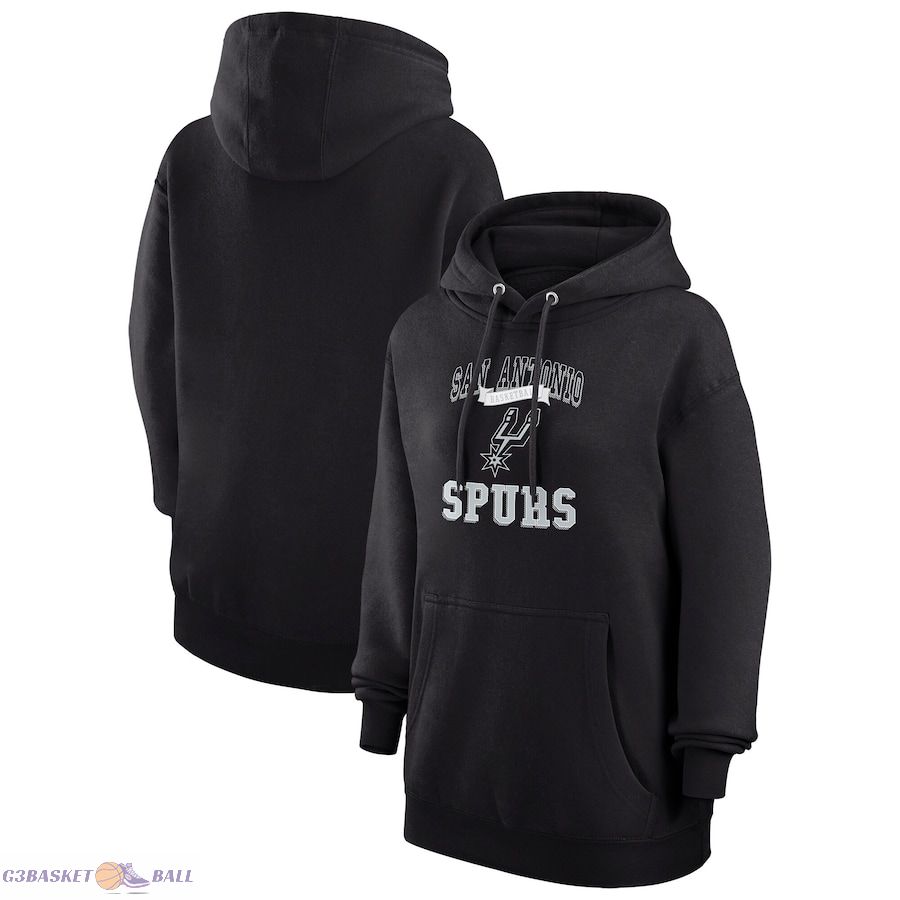 Women's San Antonio Spurs G-III 4Her by Carl Banks Black Graphic Fleece Pullover Hoodie