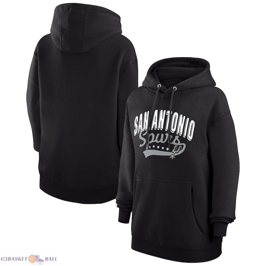 Women's San Antonio Spurs G-III 4Her by Carl Banks Black Filigree Logo Pullover Hoodie