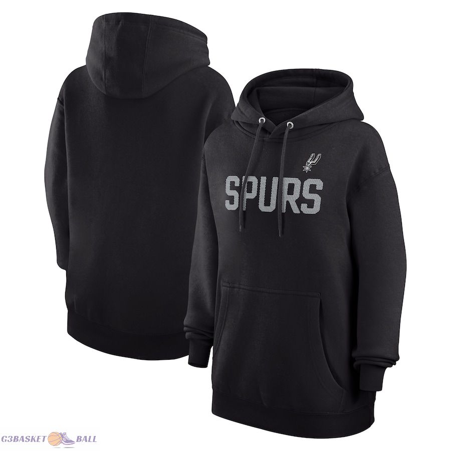 Women's San Antonio Spurs G-III 4Her by Carl Banks Black Dot Print Pullover Hoodie