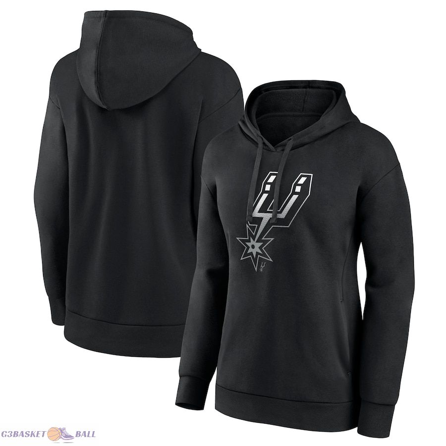 Women's San Antonio Spurs Black Gradient Logo Pullover Hoodie