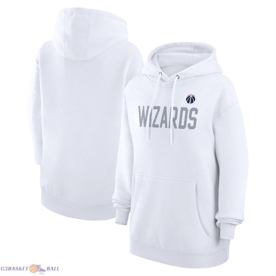 Women's Washington Wizards G-III 4Her by Carl Banks White Dot Print Pullover Hoodie