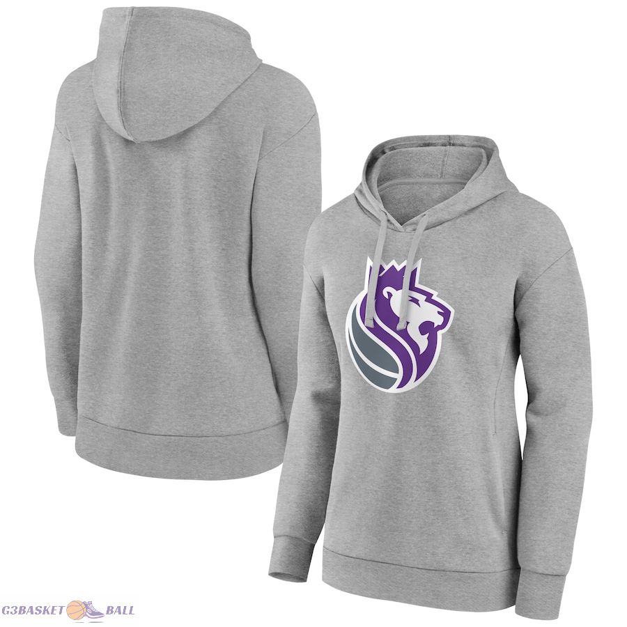 Women's Sacramento Kings Gray Alternate Logo Pullover Hoodie