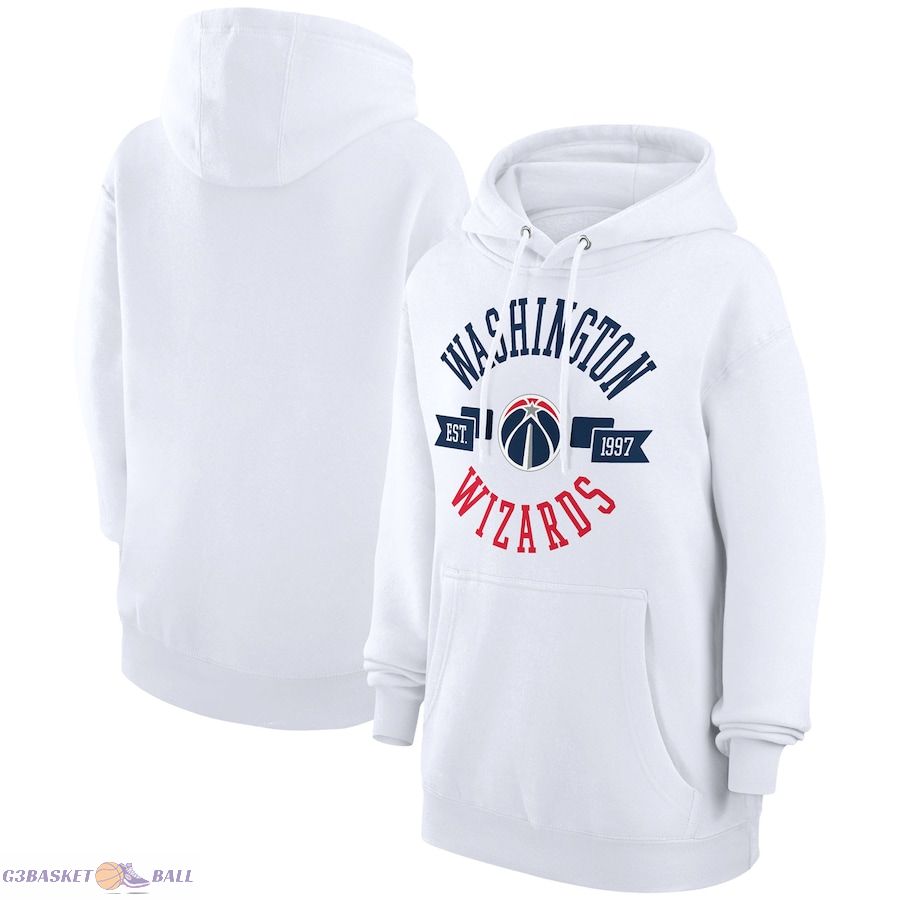 Women's Washington Wizards G-III 4Her by Carl Banks White City Pullover Hoodie