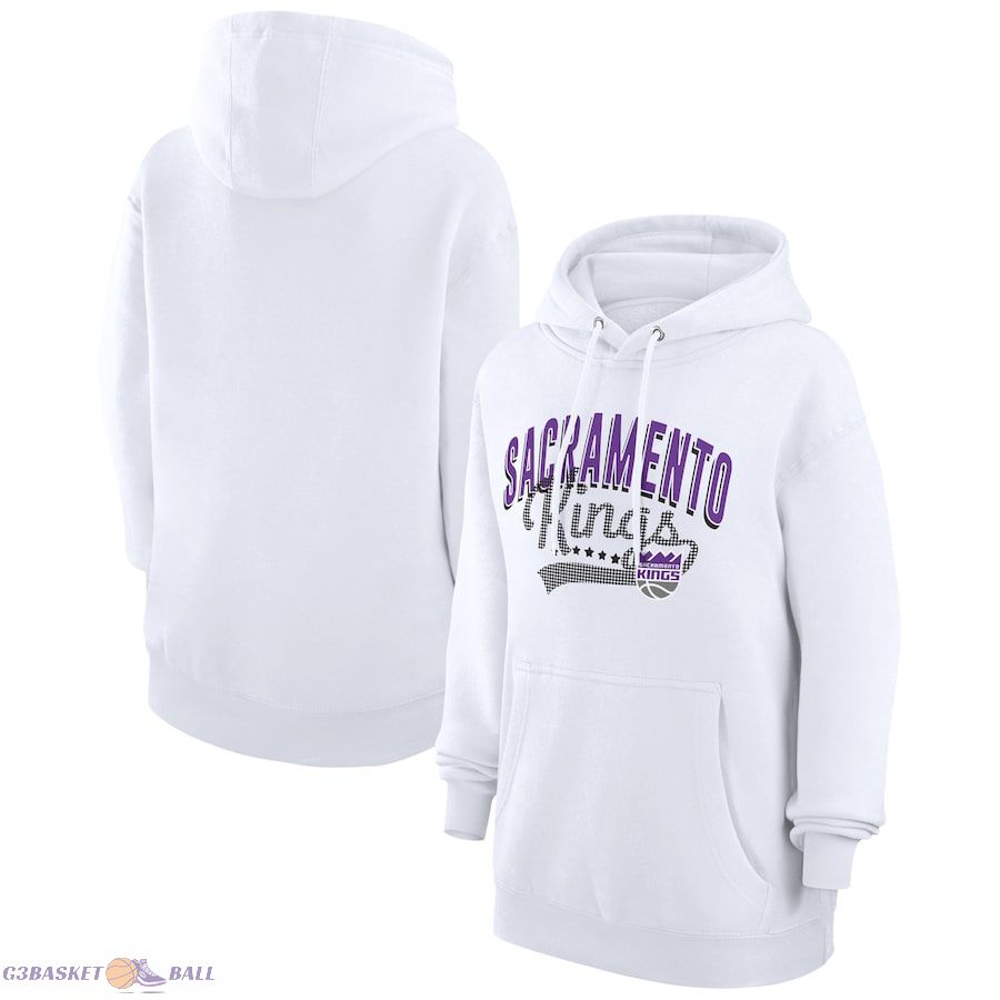 Women's Sacramento Kings G-III 4Her by Carl Banks White Filigree Logo Pullover Hoodie