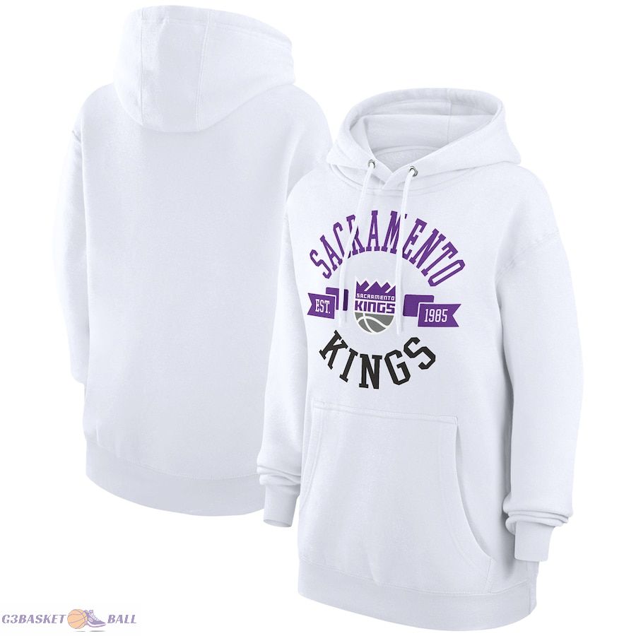 Women's Sacramento Kings G-III 4Her by Carl Banks White City Pullover Hoodie