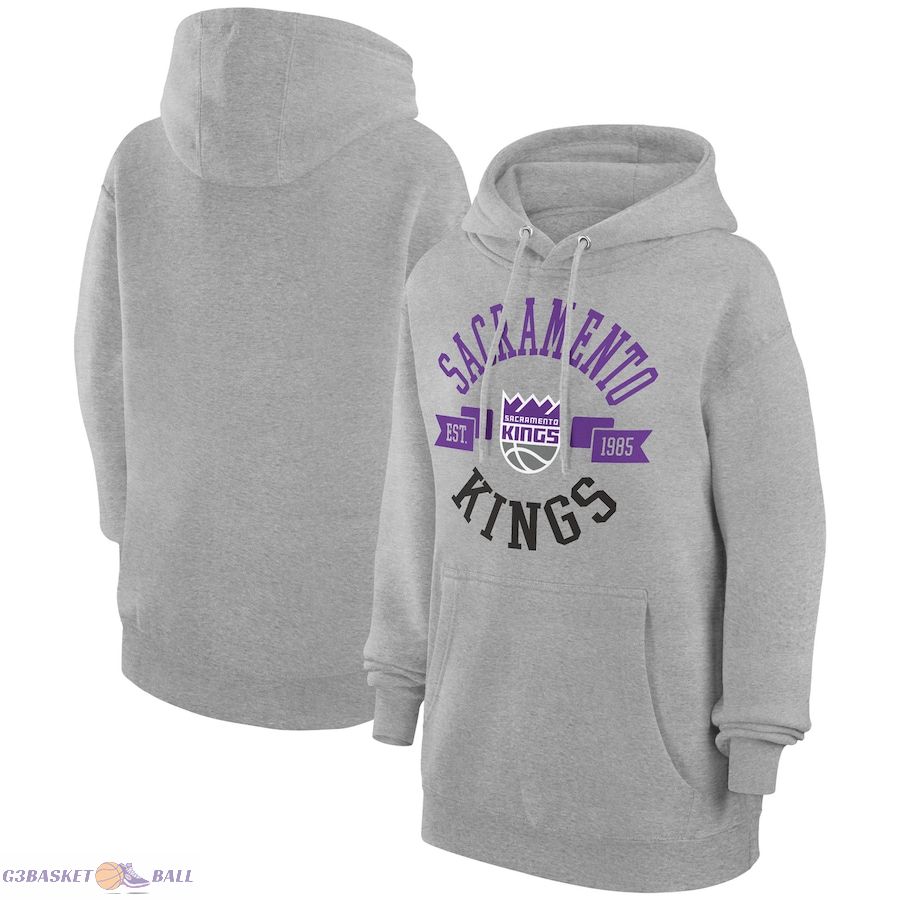 Women's Sacramento Kings G-III 4Her by Carl Banks Heather Gray City Pullover Hoodie