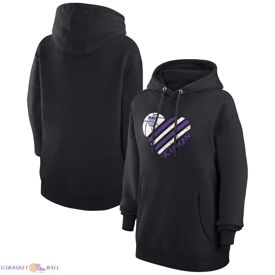 Women's Sacramento Kings G-III 4Her by Carl Banks Black Heart Pullover Hoodie