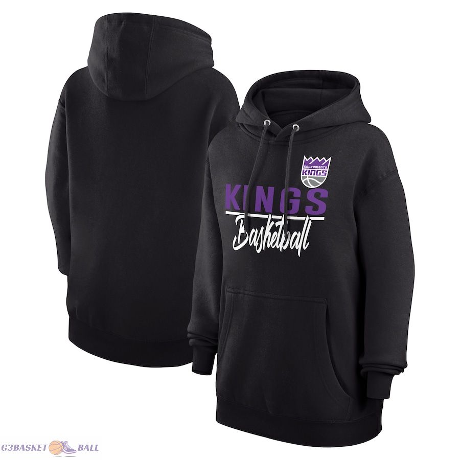 Women's Sacramento Kings G-III 4Her by Carl Banks Black Graphics Fleece Pullover Hoodie