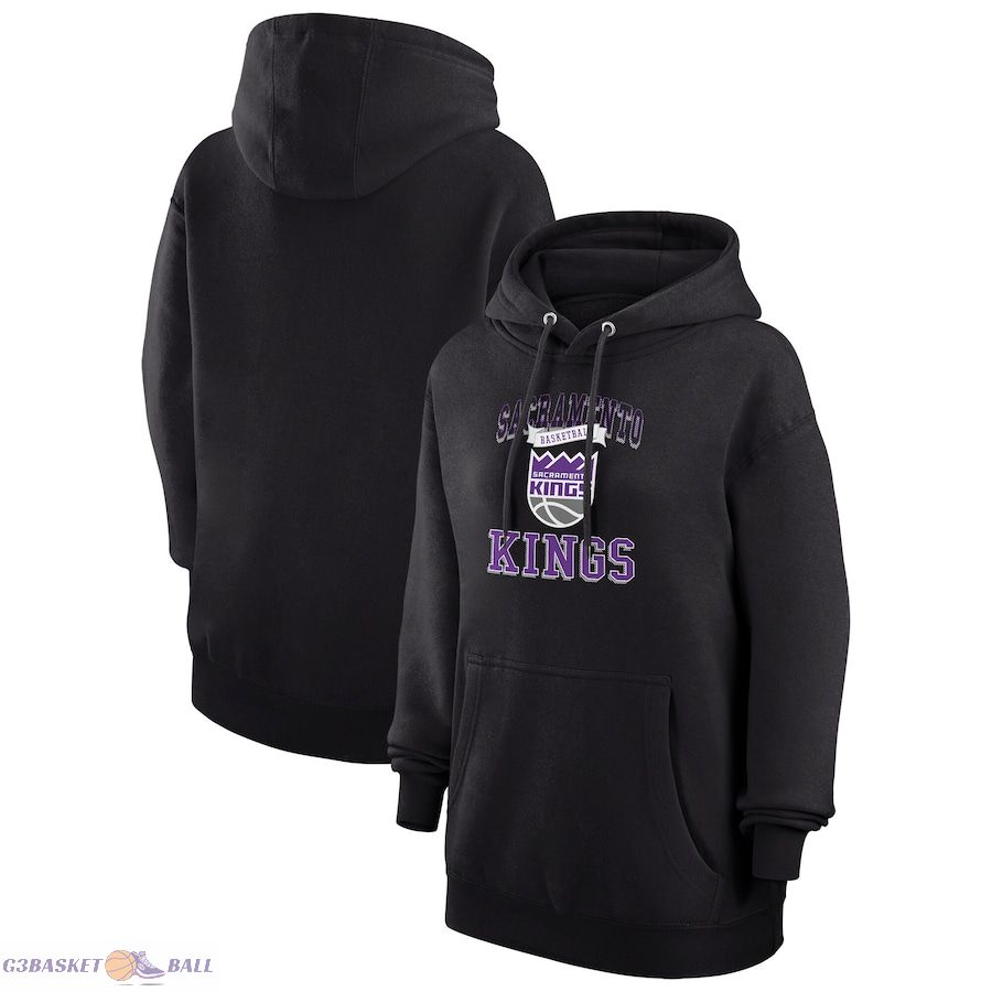 Women's Sacramento Kings G-III 4Her by Carl Banks Black Graphic Fleece Pullover Hoodie