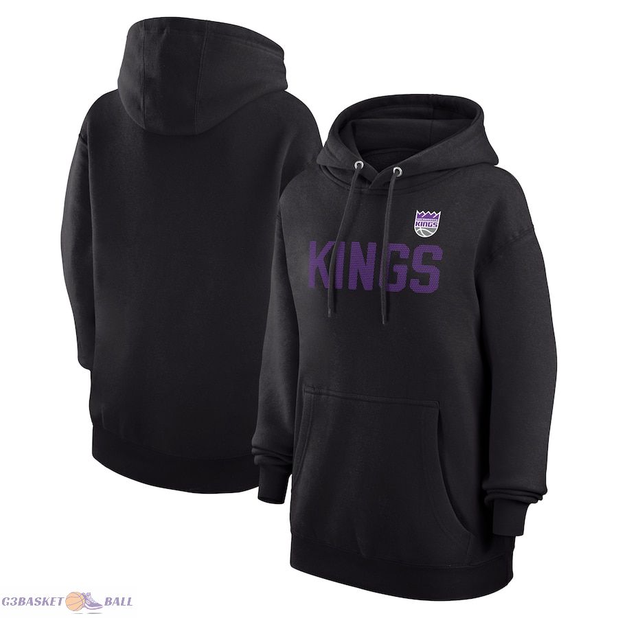 Women's Sacramento Kings G-III 4Her by Carl Banks Black Dot Print Pullover Hoodie