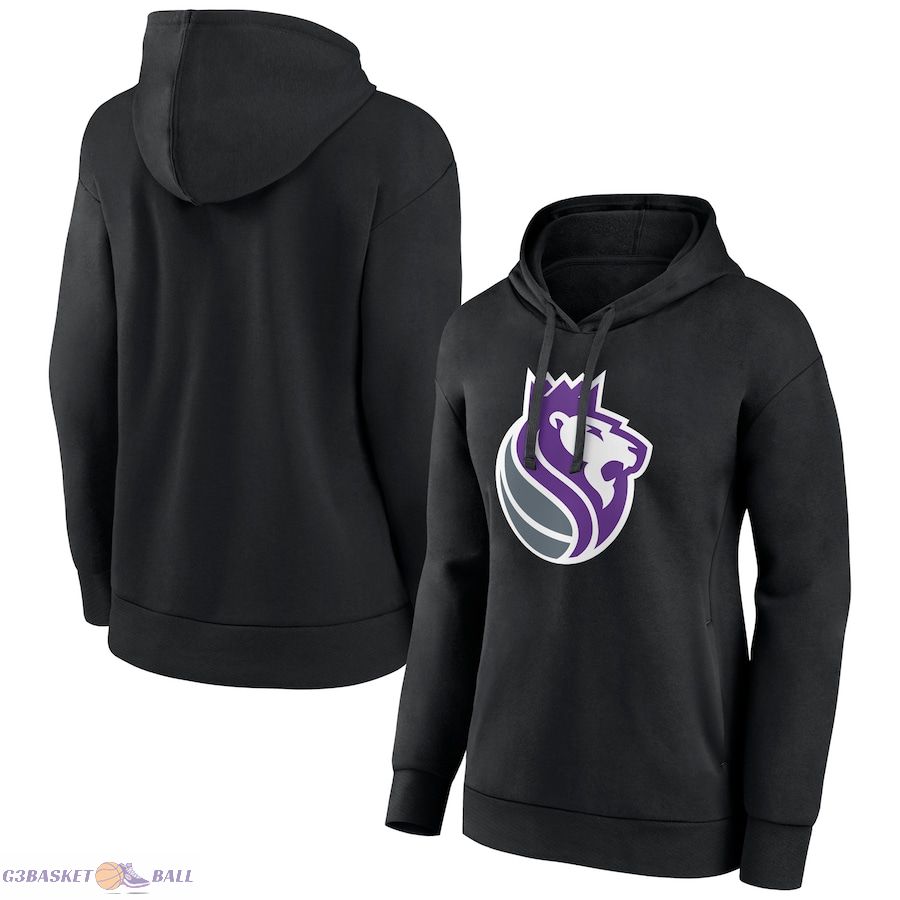 Women's Sacramento Kings Black Alternate Logo Pullover Hoodie