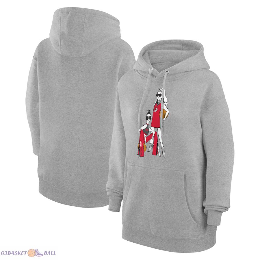 Women's Portland Trail Blazers G-III 4Her by Carl Banks Heather Gray Basketball Girls Fleece Pullover Hoodie