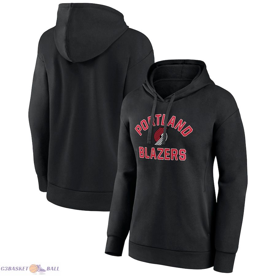 Women's Portland Trail Blazers Black Overtime Pullover Hoodie