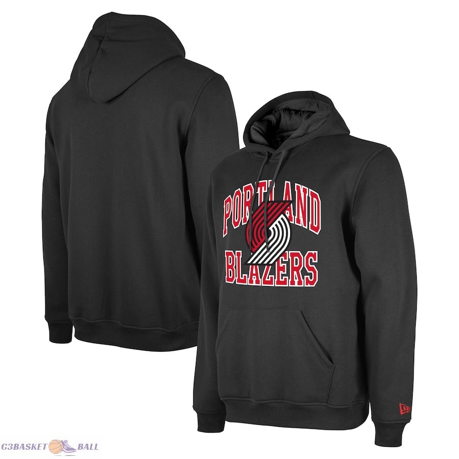 Unisex Portland Trail Blazers New Era Black 2023/24 Season Tip-Off Edition Pullover Hoodie