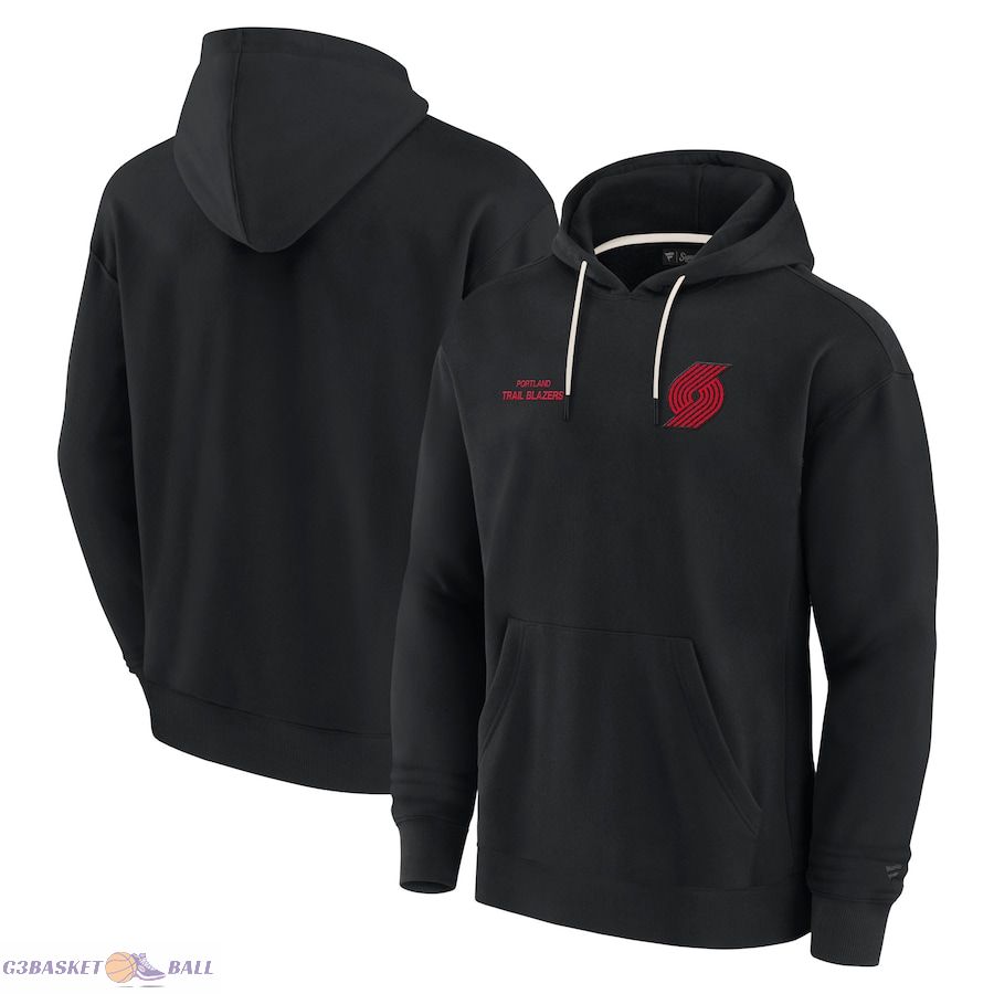 Unisex Portland Trail Blazers Fanatics Black Elements Super Soft Fleece Pullover Hoodie