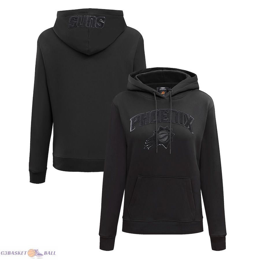 Women's Phoenix Suns Pro Standard Black Triple Black FLC Pullover Hoodie